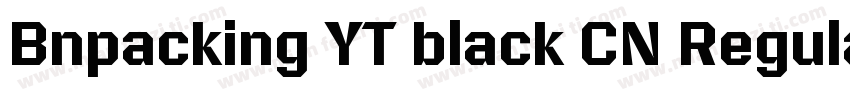 Bnpacking YT black CN Regular字体转换